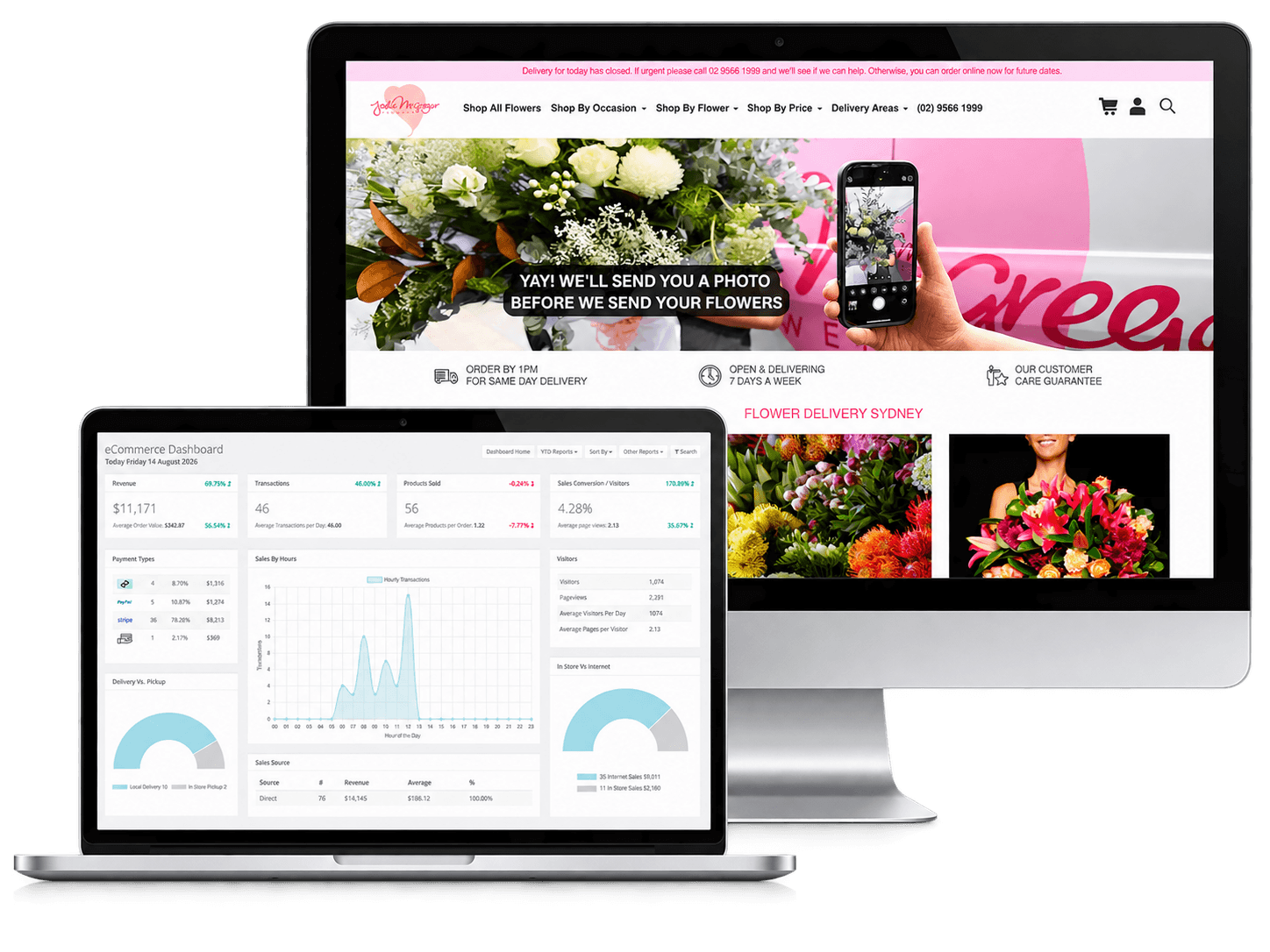 Flower Store In A Box ecommerce platform and management dashboard